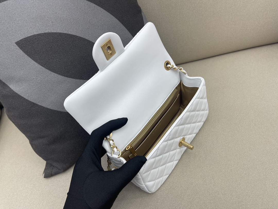 Small Classic Flap Lambskin Bag AS1787 Beige